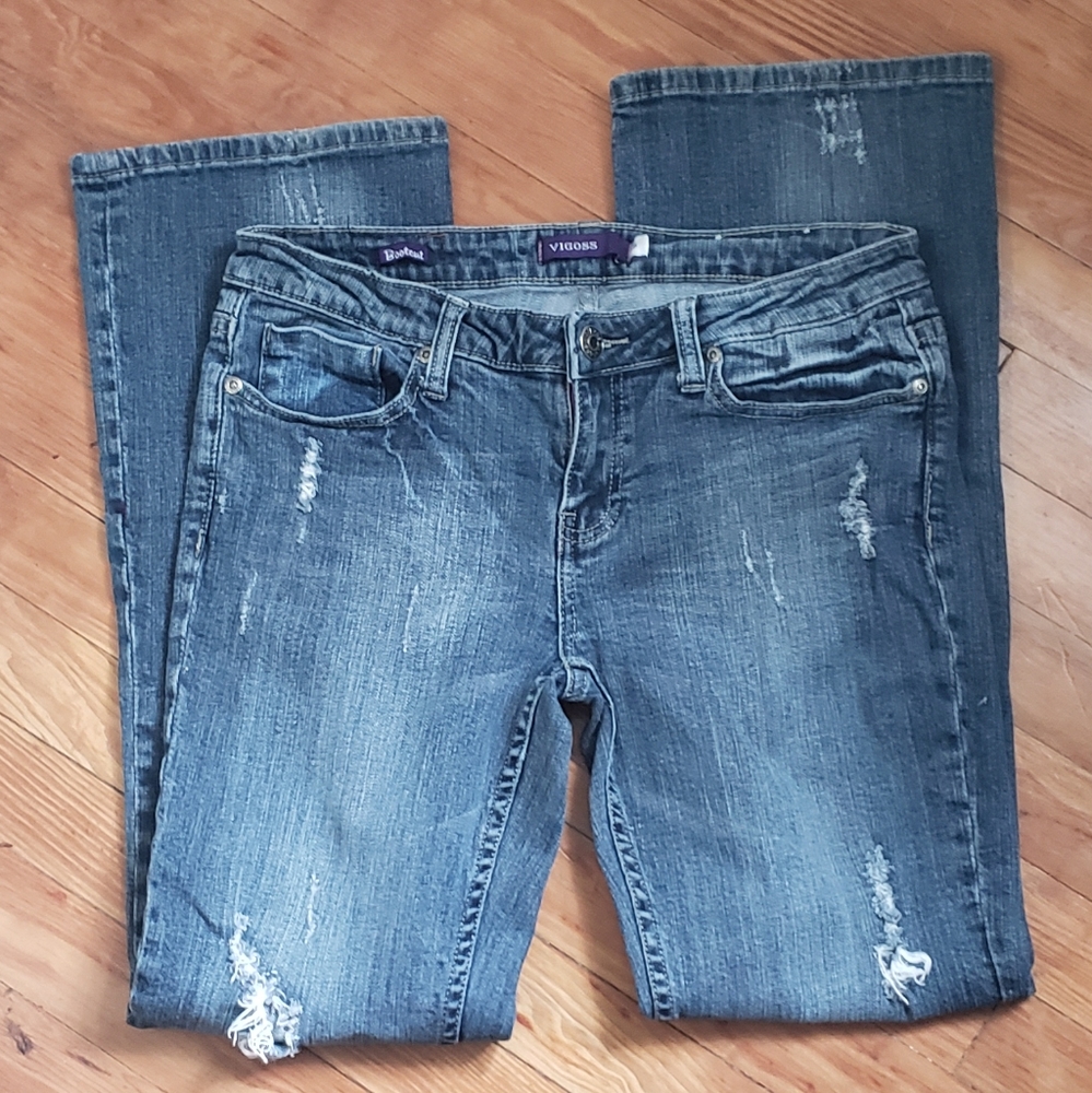 Vigoss Women's Distress Bootcut z jeans size 9